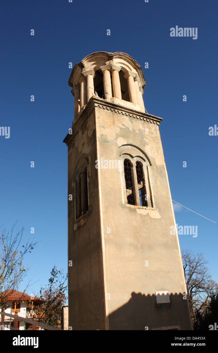 Bell tower, Ano Trikala, Oreina Corinthia, Peloponnese, Greece Stock Photo
