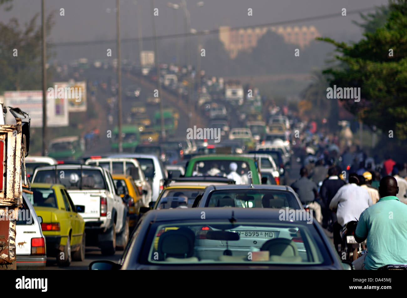 Traffic jam in Bamako, Mali Stock Photo