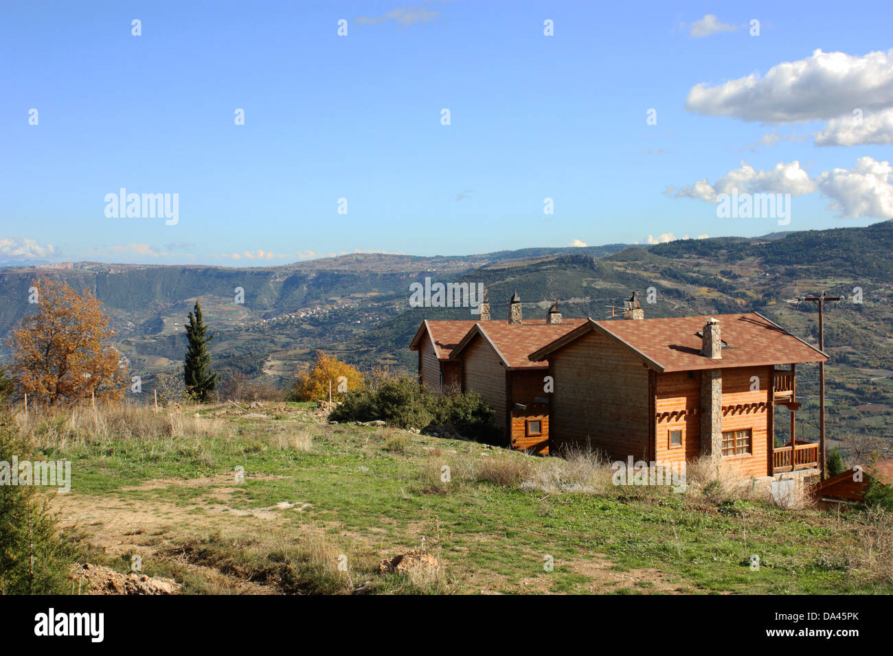 Druades Guest Houses, Mesaia Trikala, Oreina Corinthia, Peloponnese, Greece Stock Photo