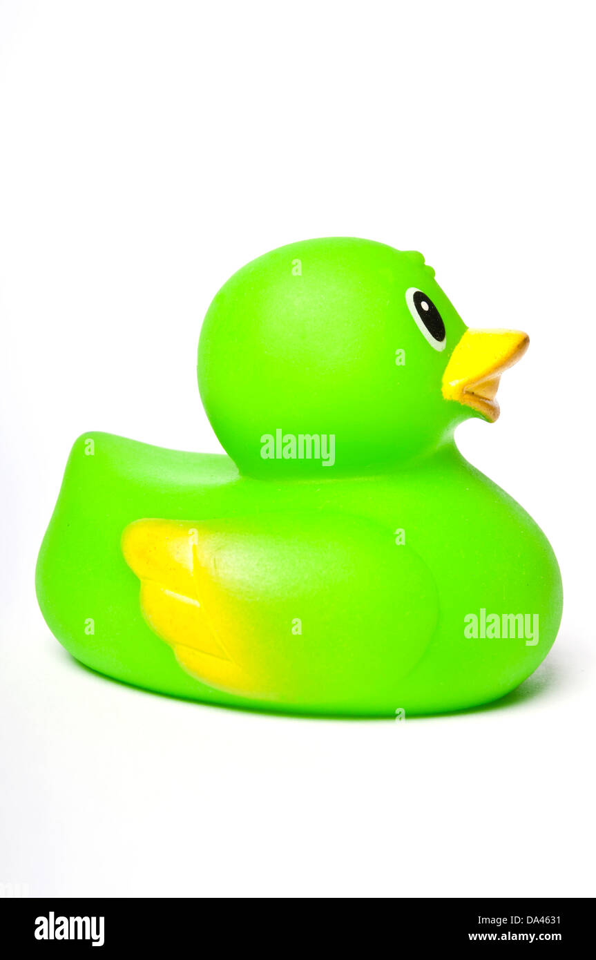 green toy rubber duck Stock Photo - Alamy