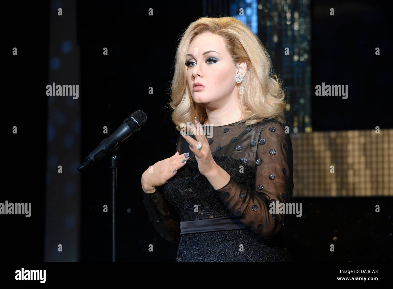The waxwork of British singer, Adele is unveiled at Madame Tussauds, London. Stock Photo