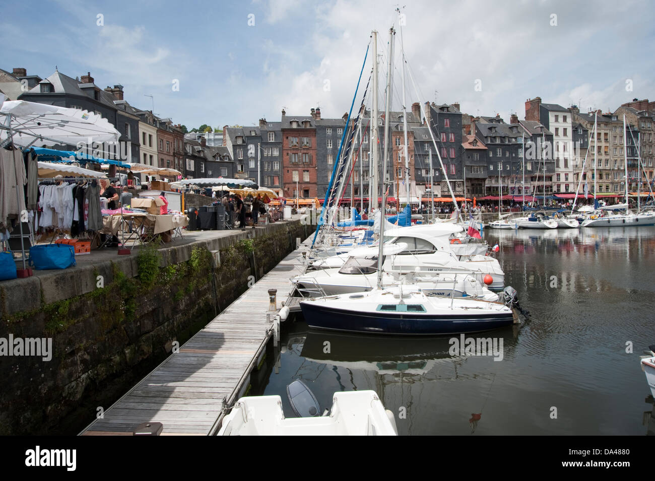 The  old beautiful picturesque port of Honfluer  Normandy France Stock Photo