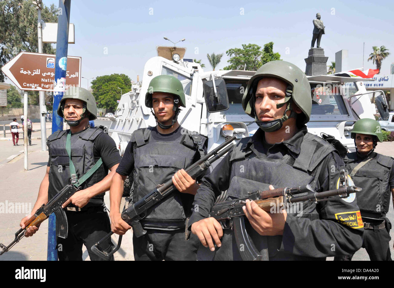 Cairo, Cairo, Egypt. 3rd July, 2013. Egyptian police special forces ...