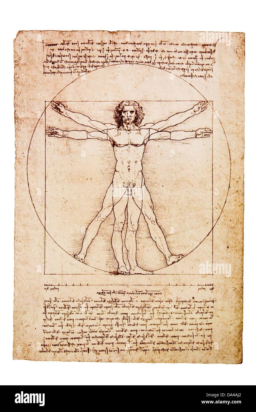Da Vinci's Vitruvian Man Stock Photo