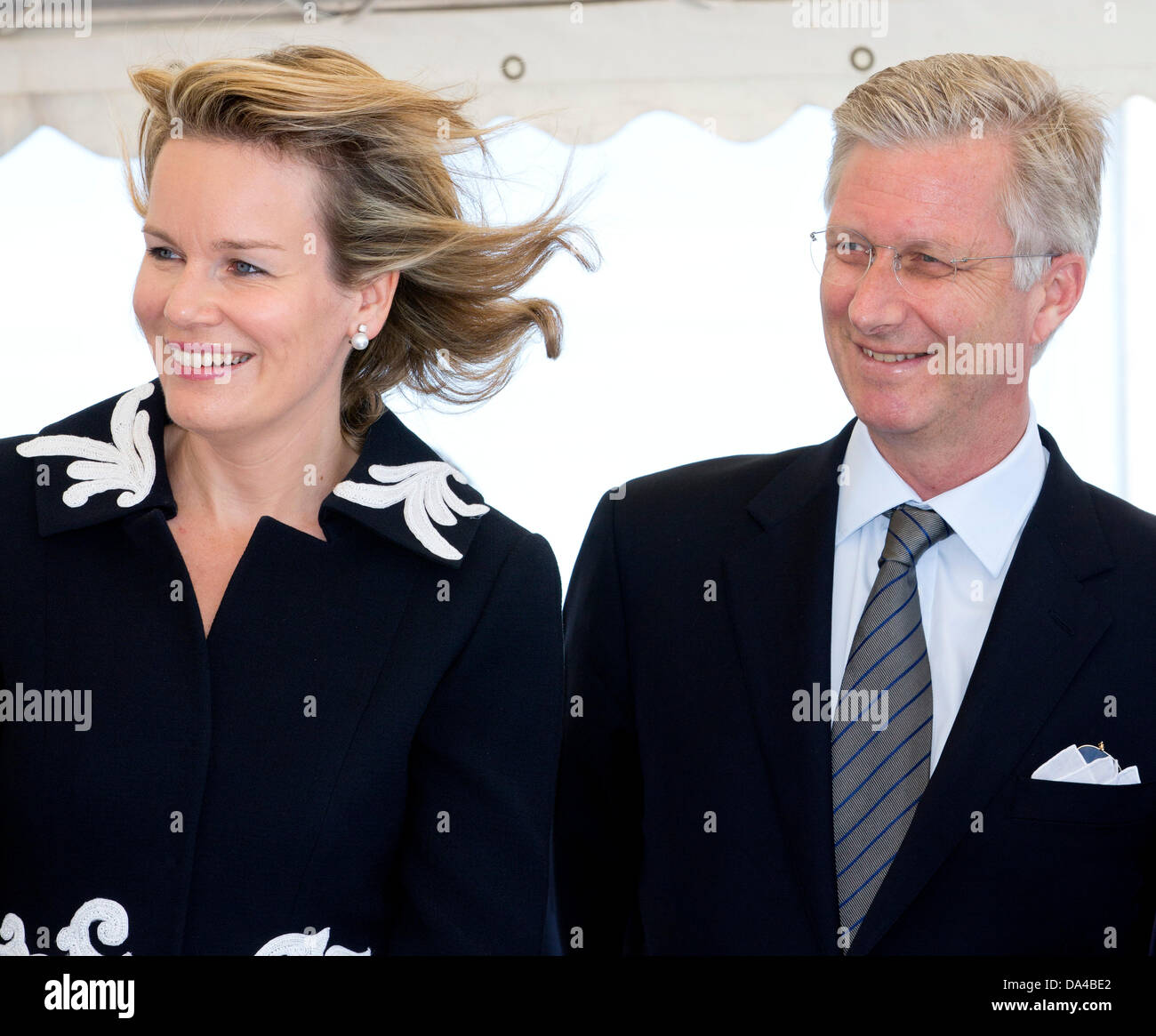 Crown Prince Philippe and Crown Princess Mathilde of Belgium visit the 150th anniversary of the