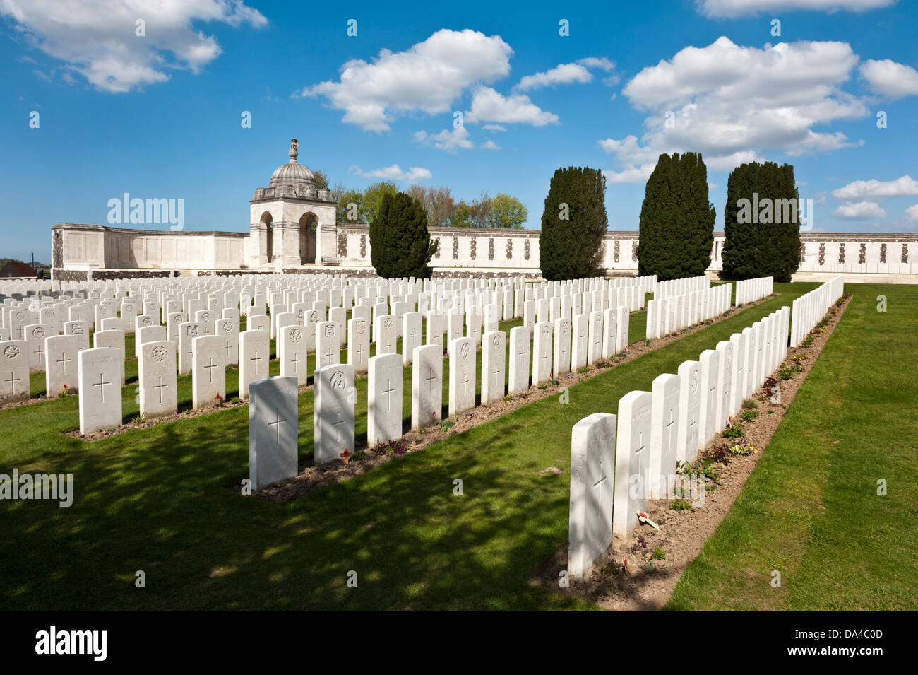 Tyne Cot, Commonwealth War Graves Cemetery, Ypres, Belgium. Stock Photo