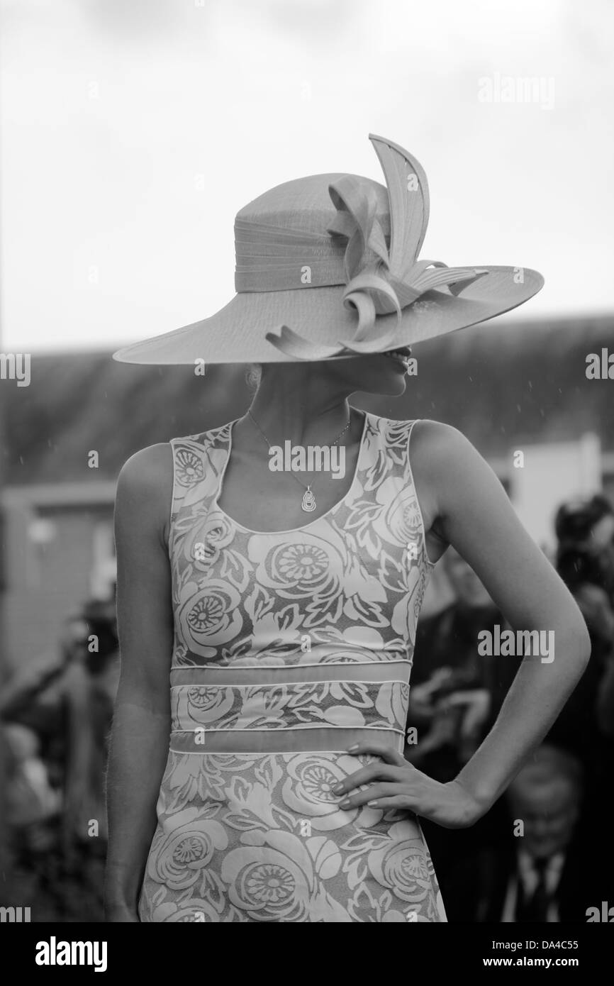 Ascot hat Black and White Stock Photos 