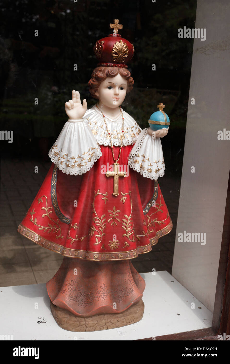 A religious statue on display at the Roman Catholic National Shrine of our Lady. Stock Photo