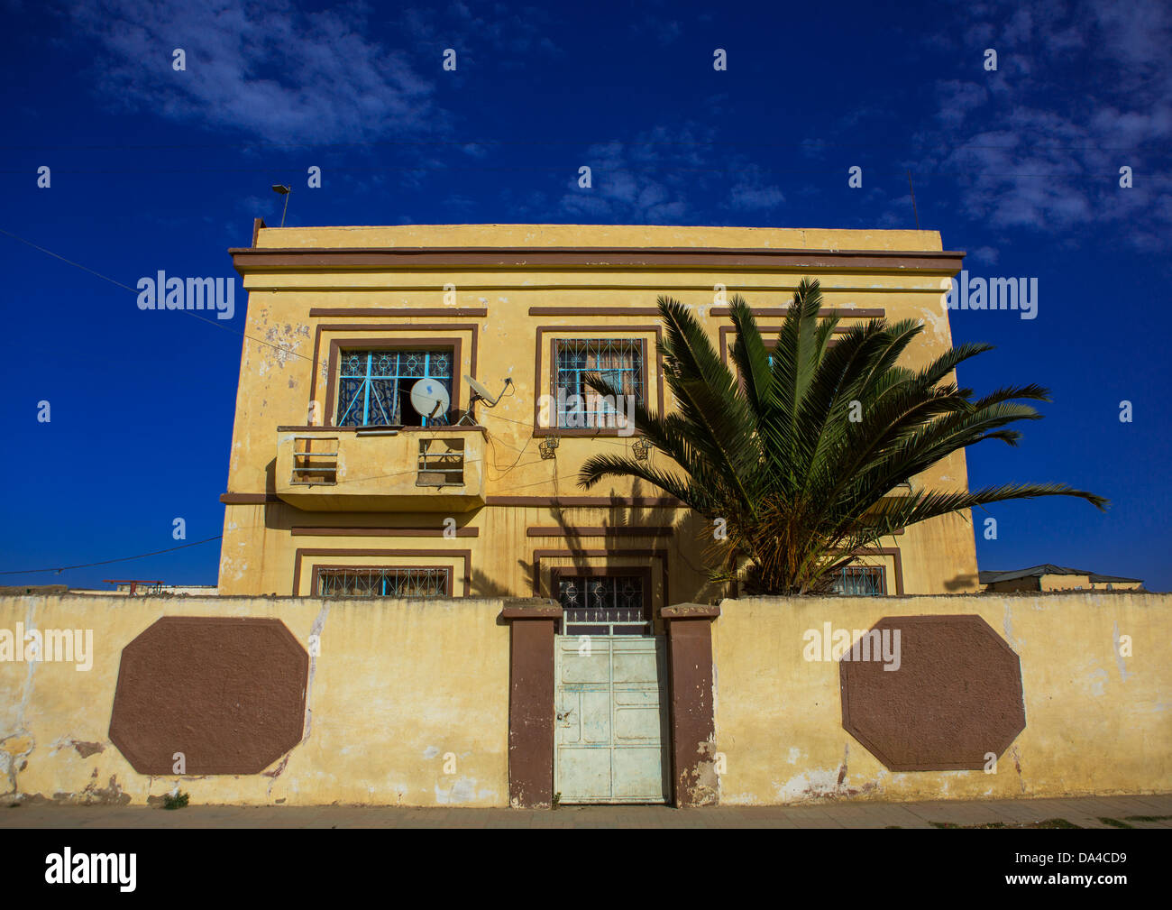 Old Colonial Italian House, Dekemhare, Eritrea Stock Photo