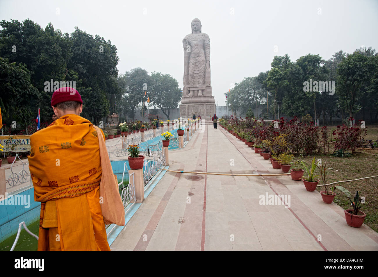 Big Buddha statue. Sarnath, Uttar Pradesh, India Stock Photo