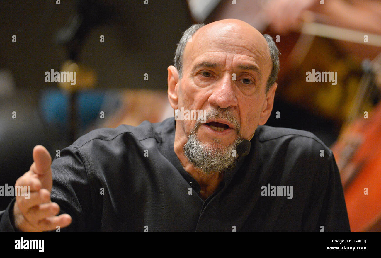 US actor Fahrid Murray Abraham, known for his role of Salieri in Milos Forman's Amadeus, is seen at rehearsal of A Grateful Tail Symphony by Steven Mercurio during the 9th International Music Festival Prague Proms in Municipal House, Prague, Czech Republic, on Wednesday, July 3, 2013. (CTK Photo/Michal Dolezal) Stock Photo