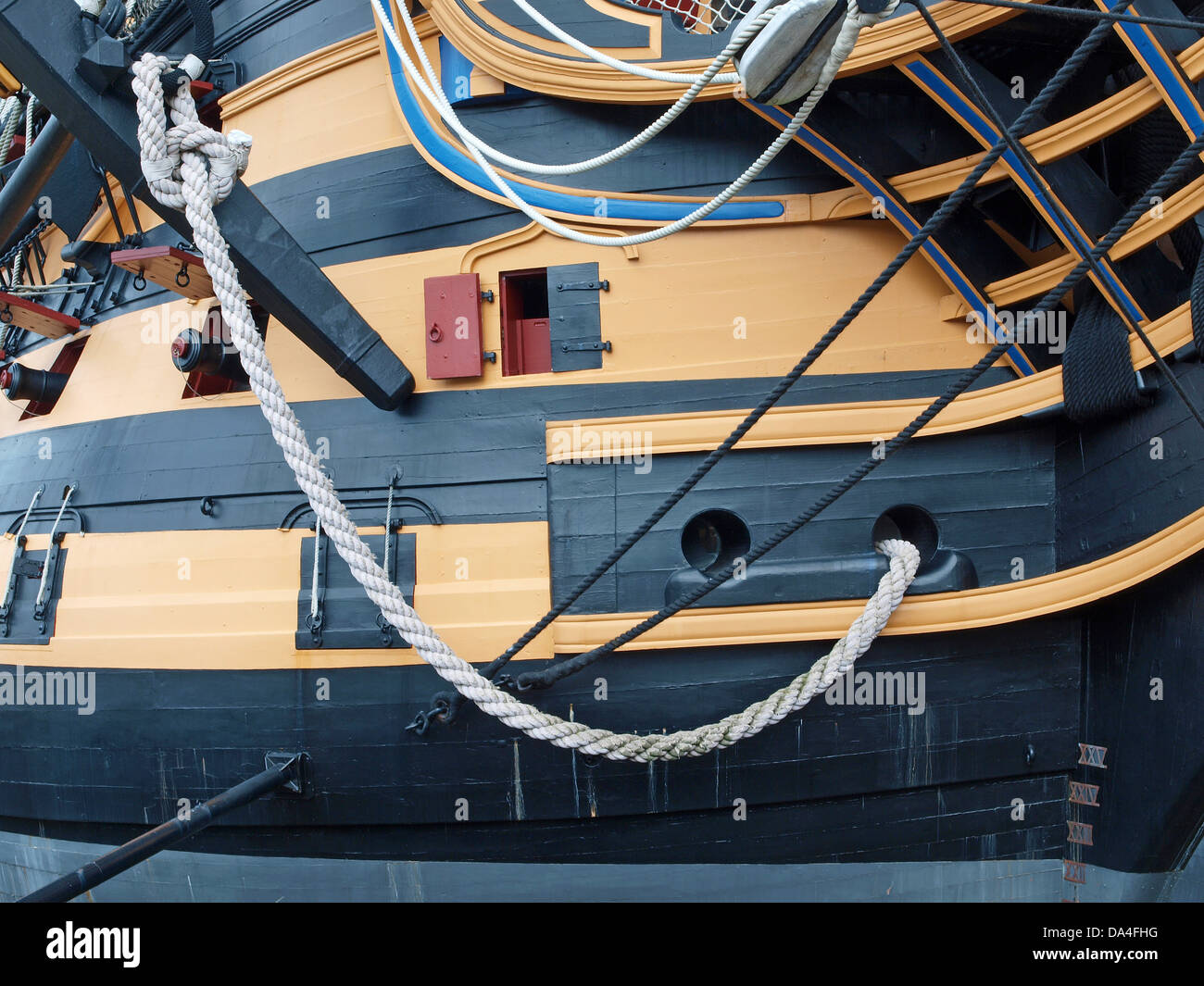 Anchor cable, /HMS Victory, Portsmouth Stock Photo Alamy