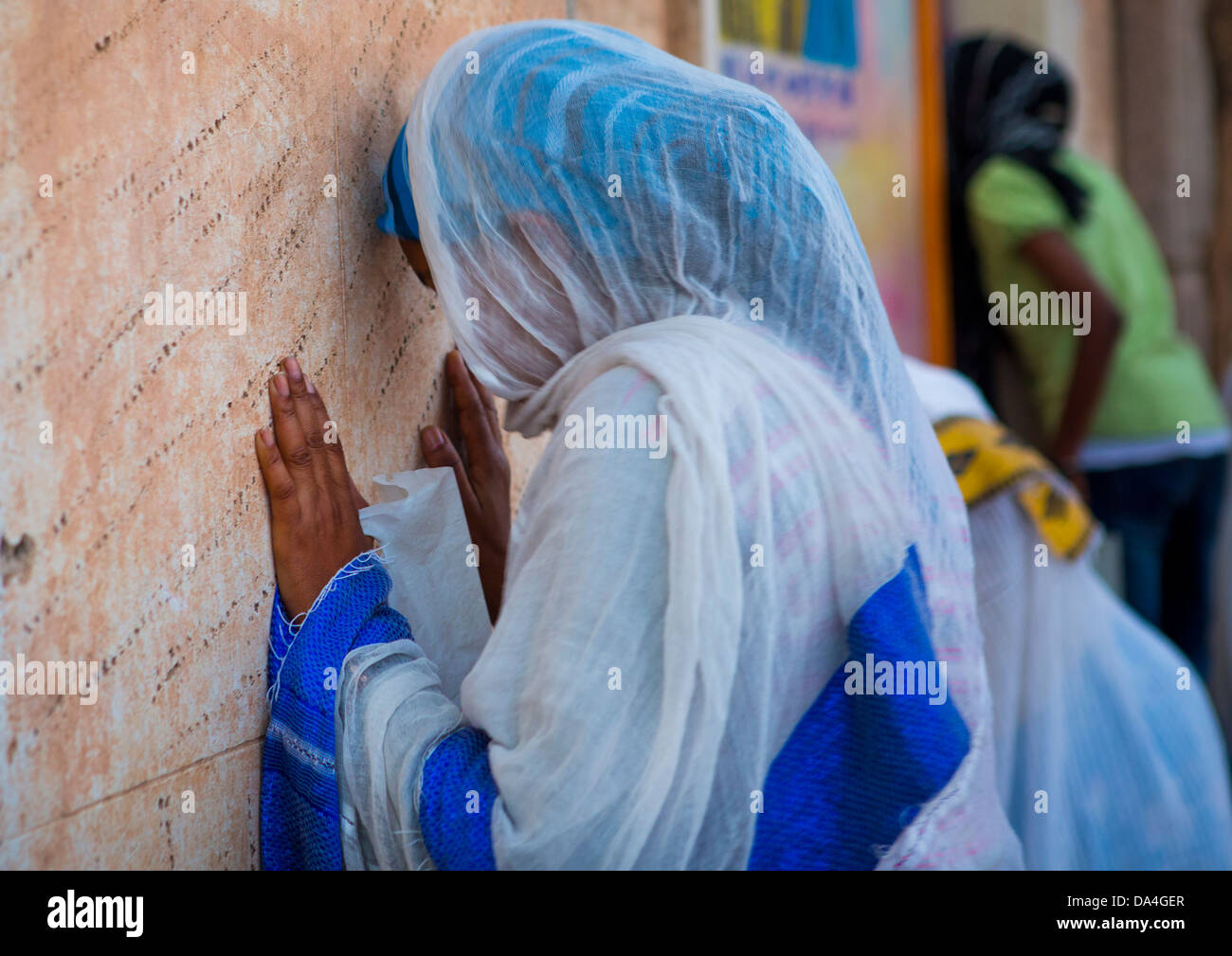 People Praying In A Church, Asmara, Eritrea Stock Photo