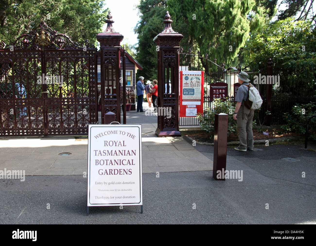 Hobart Royal Tasmanian Botanical Gardens Entrance Stock Photo Alamy