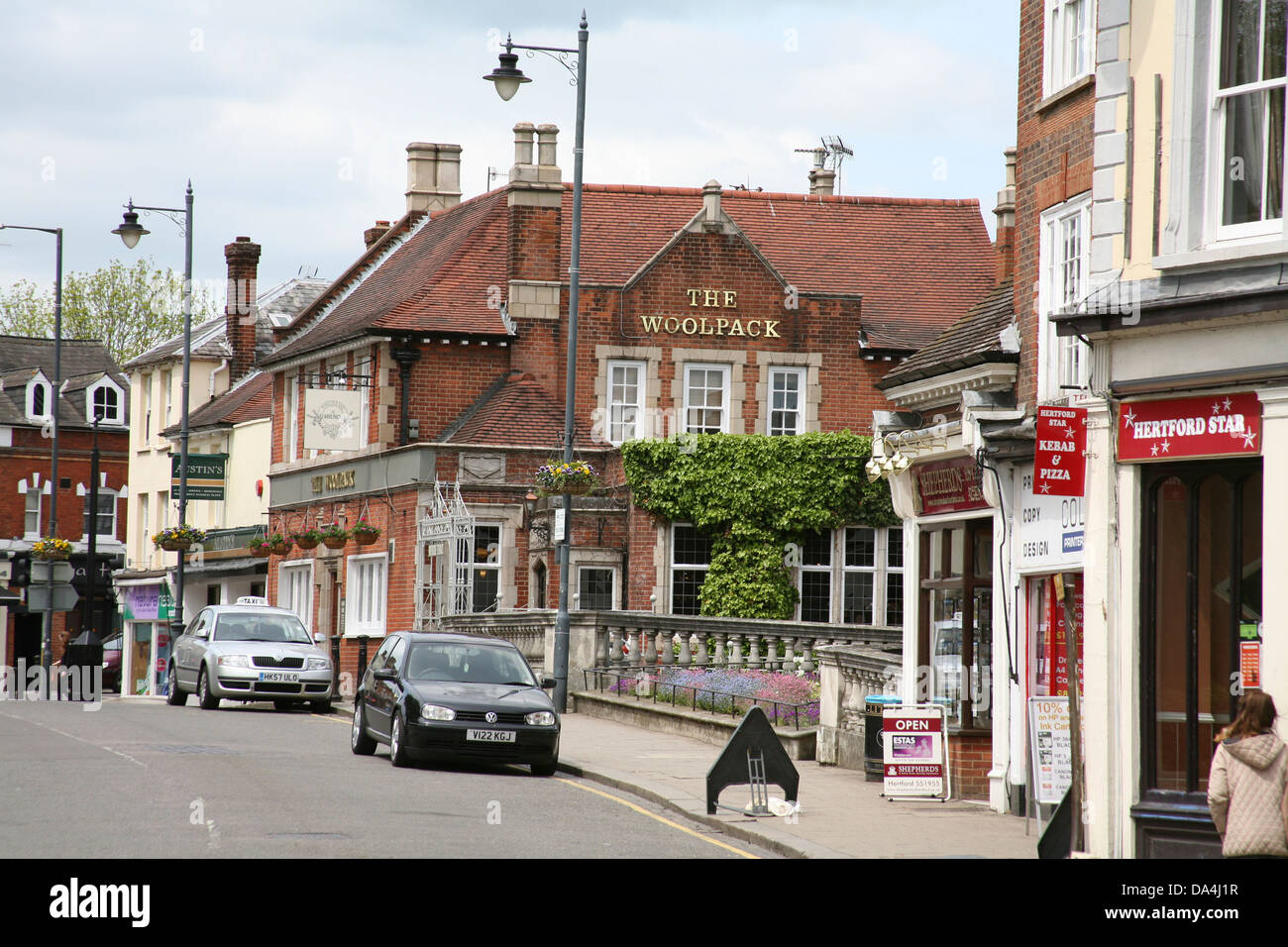 Woolpack Pub in Hertford Town Centre, Hertfordshire, United Kingdom Stock Photo