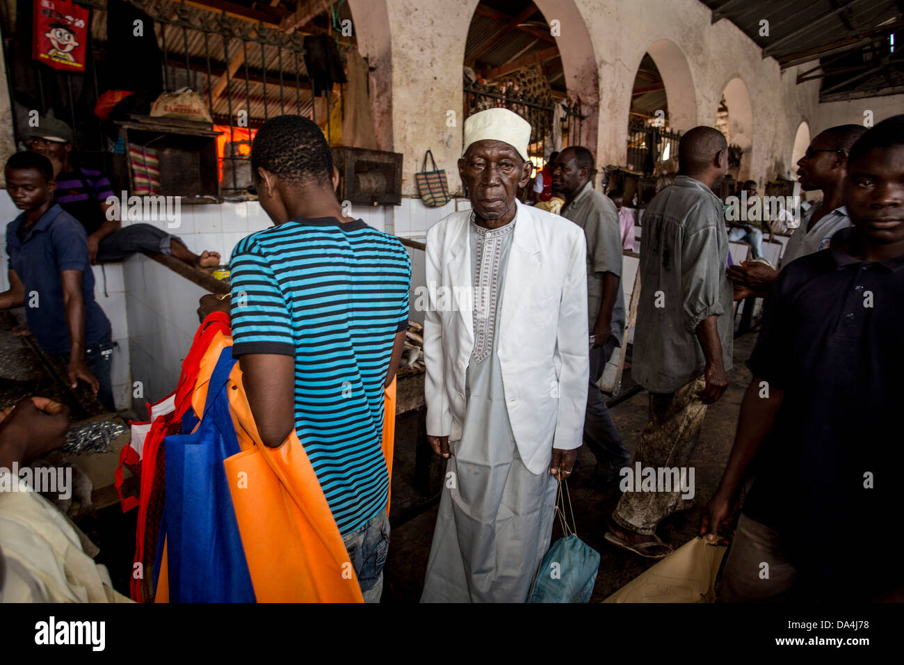 Fish market in Stone Town, Zanzibar Tanzania Stock Photo Alamy