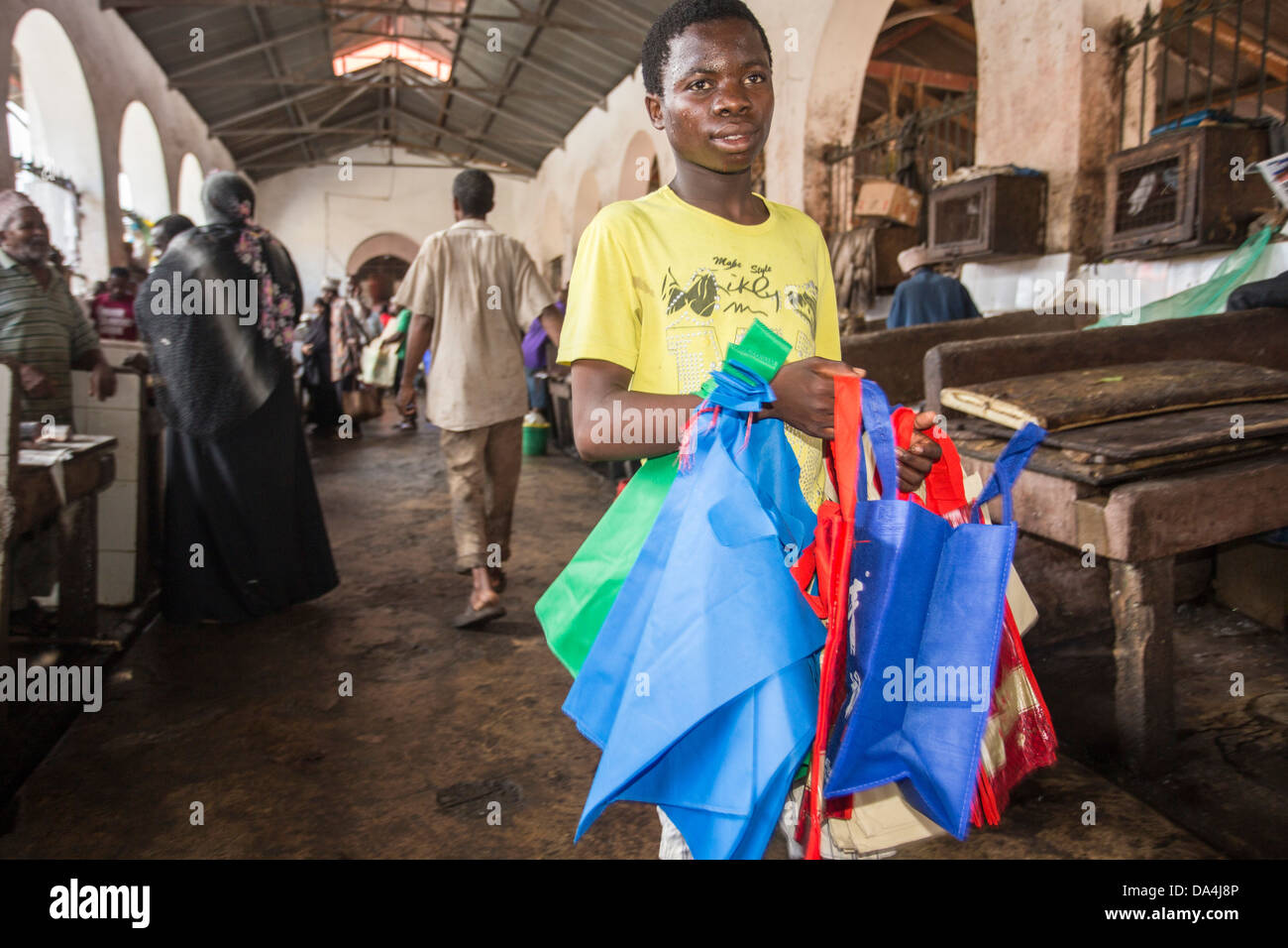 Fish market in Stone Town, Zanzibar Tanzania Stock Photo Alamy