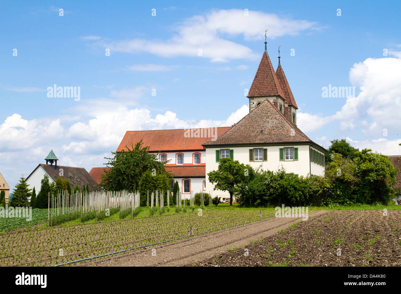 St. Peter and Paul Church on the island of Reichenau, Lake Constance, Germany Stock Photo