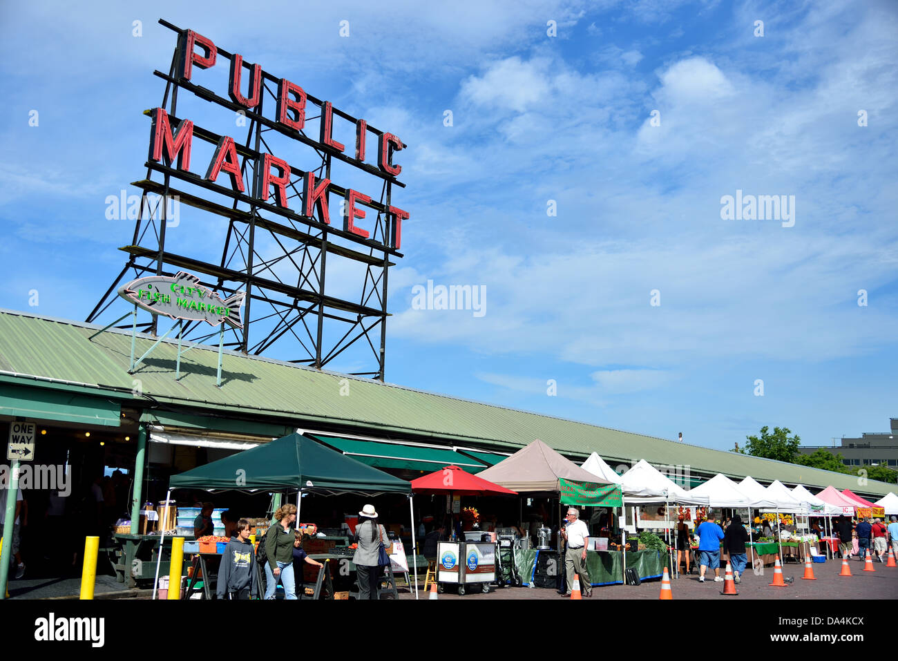 Pike's Place Public Market. Seattle, Washington, USA. Stock Photo