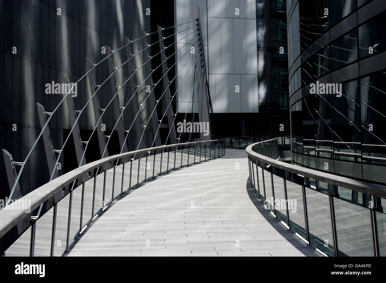 modern path through the financial district of Paris Stock Photo