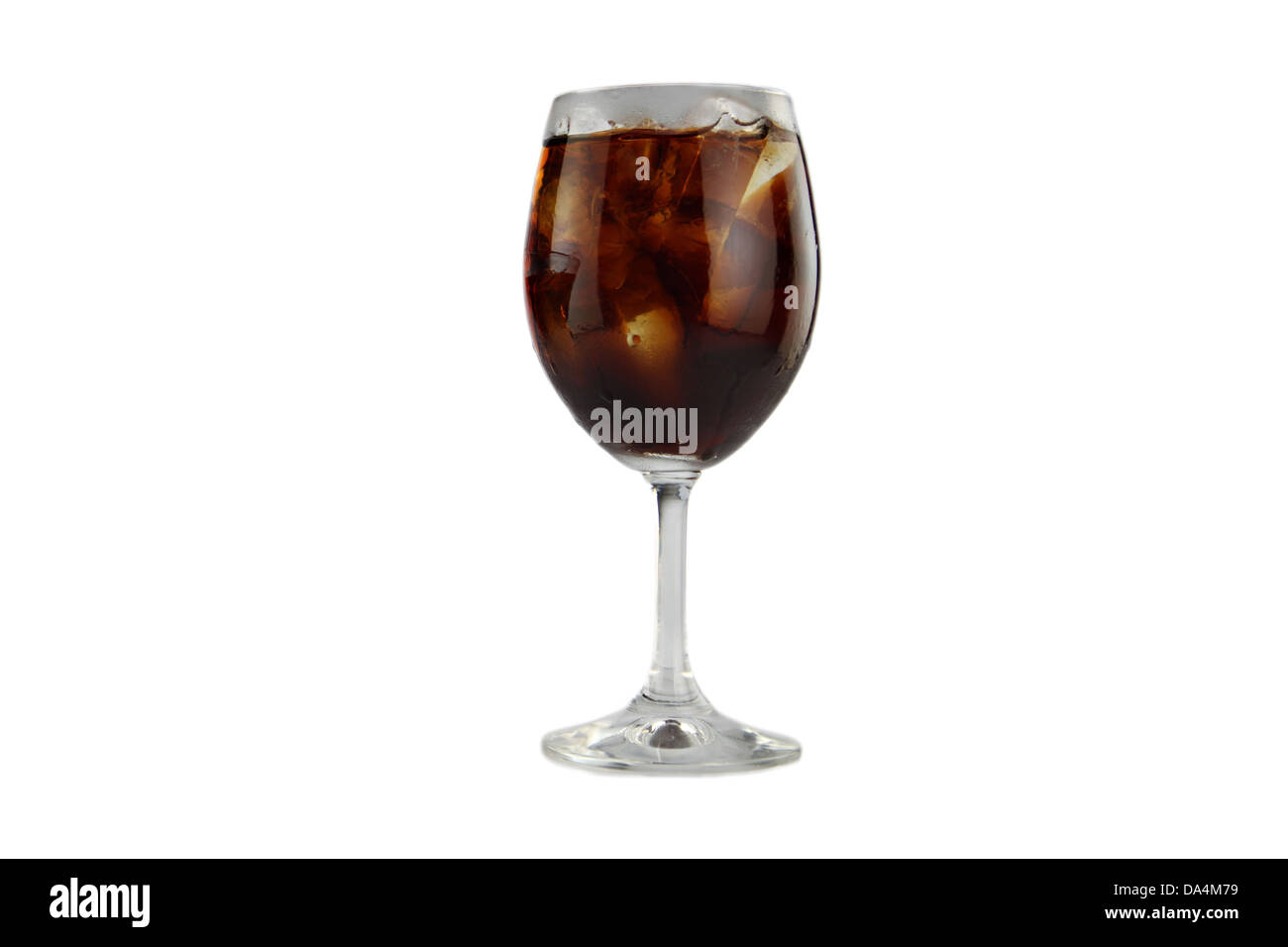 The Cola in glass on white background Stock Photo - Alamy