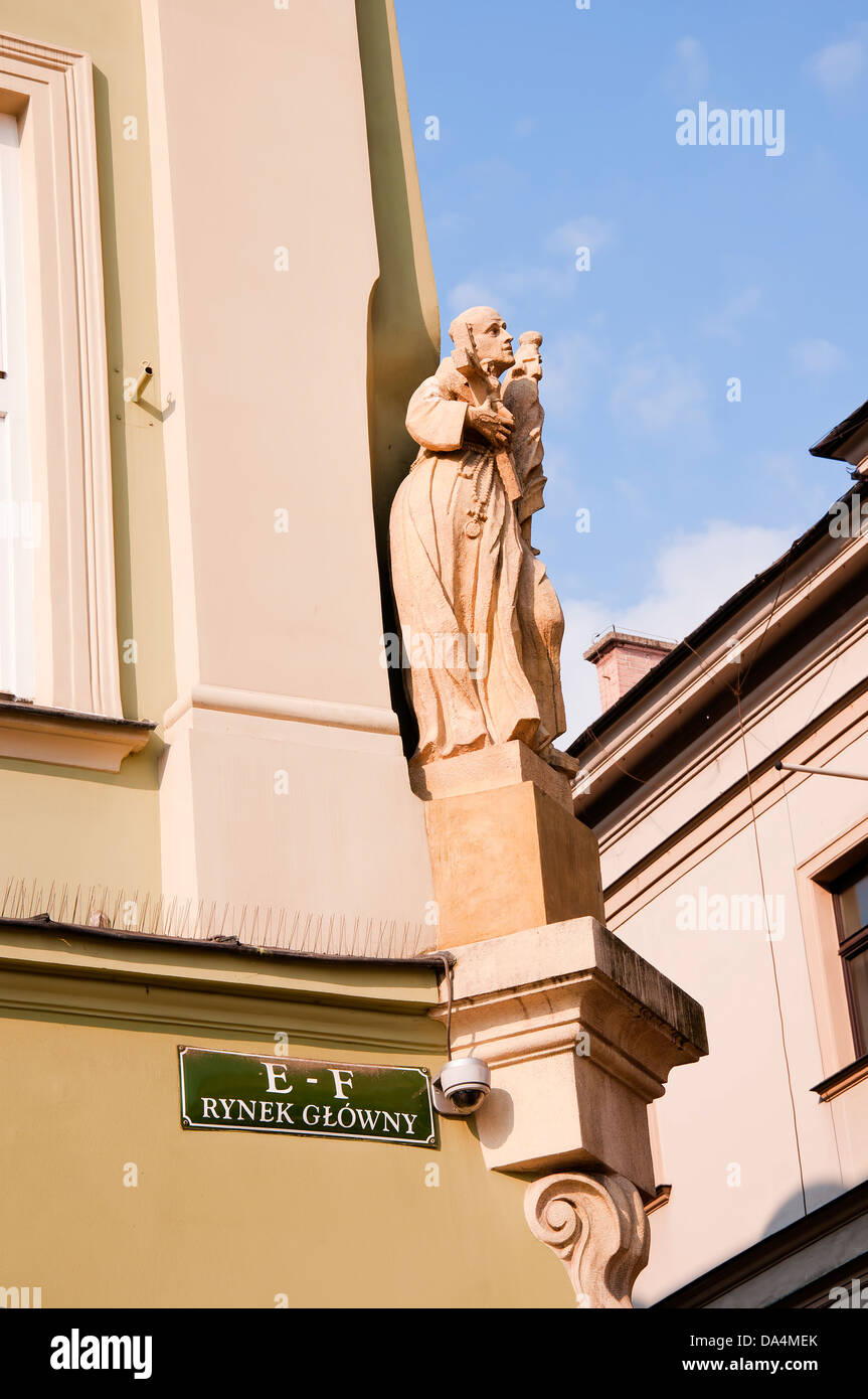 Statue in the Market Square in Krakow Poland Stock Photo Alamy