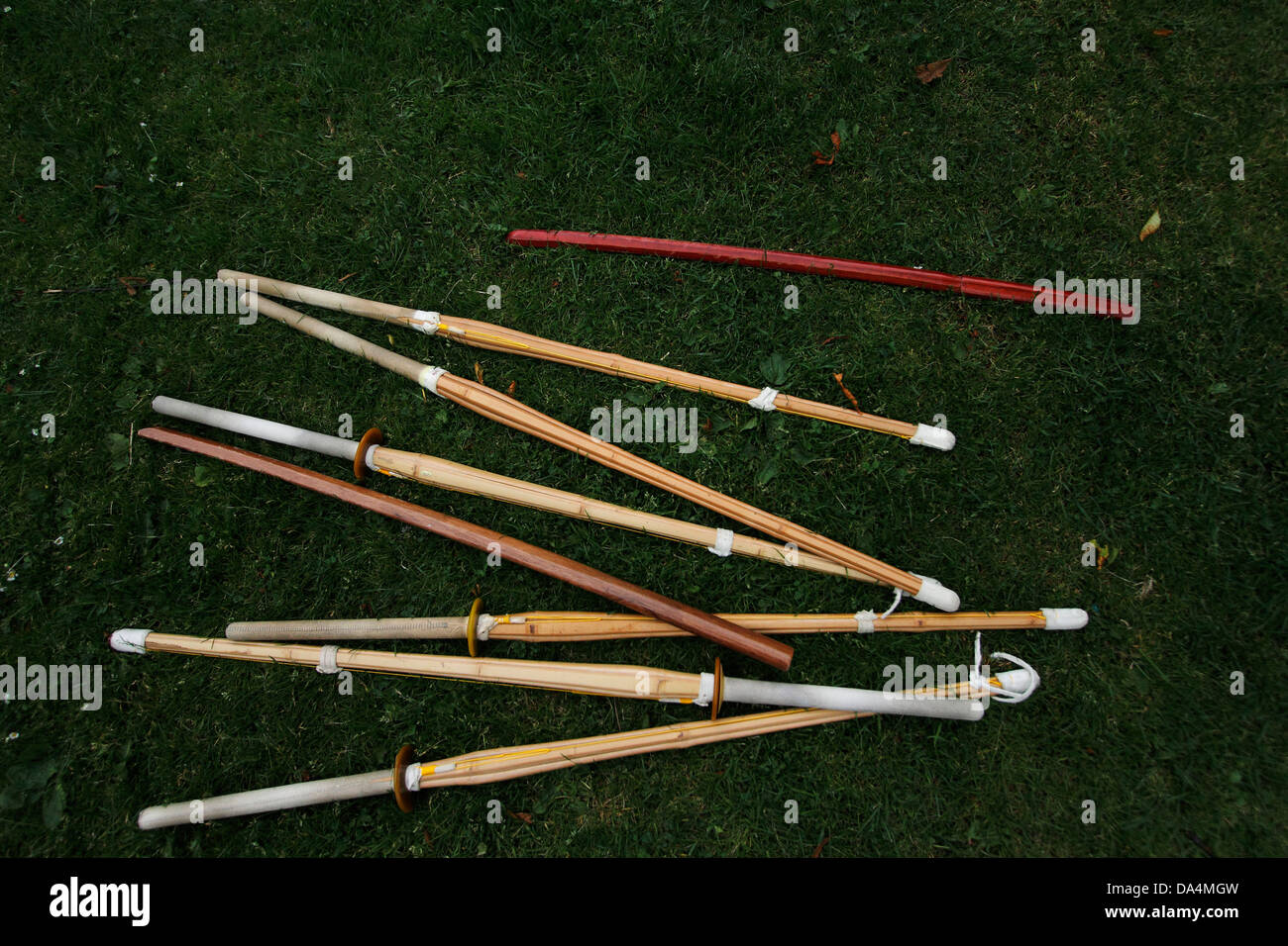 Shudokan Aikido Dojo weapons training in the park Bokken Japanese