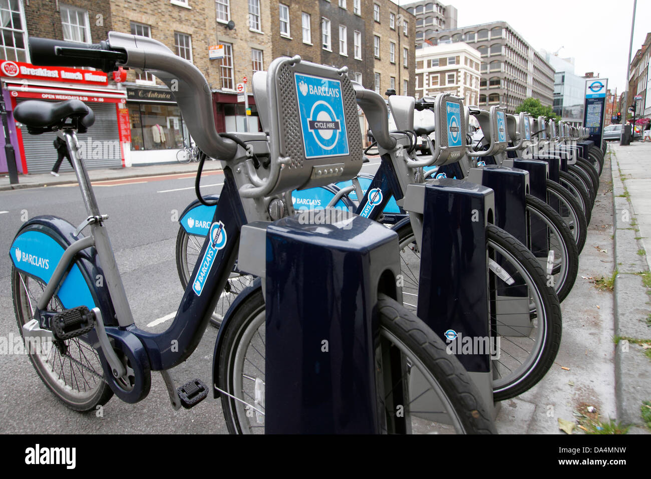 Barclays Cycle Hire London Gray's Inn Road Stock Photo Alamy