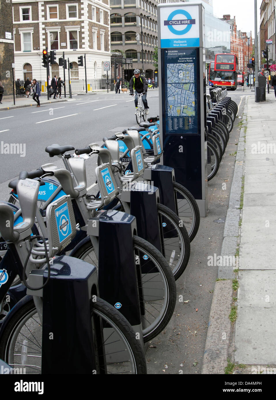 Barclays Cycle Hire London Gray's Inn Road Stock Photo Alamy