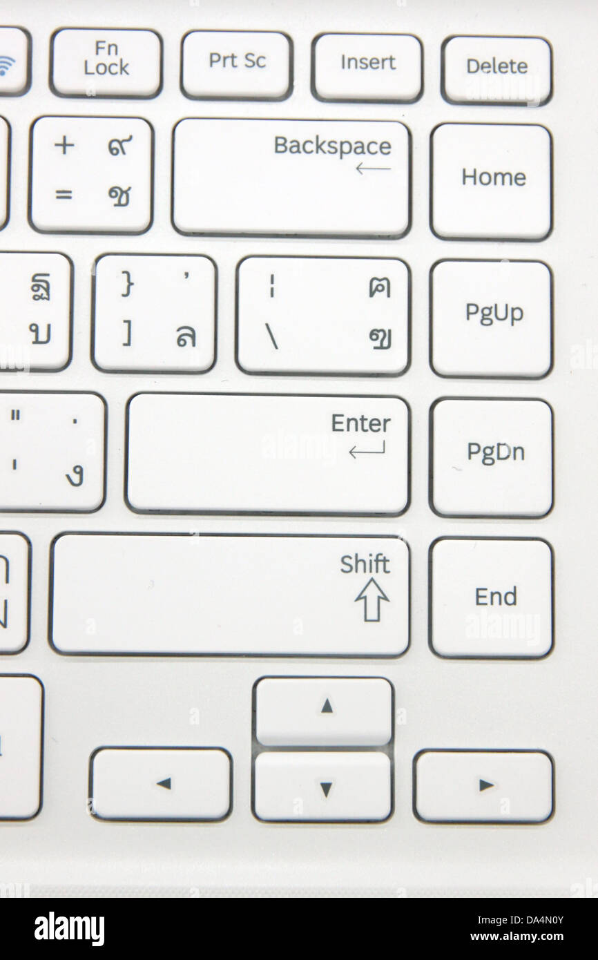 The Keyboard and Button Stock Photo - Alamy