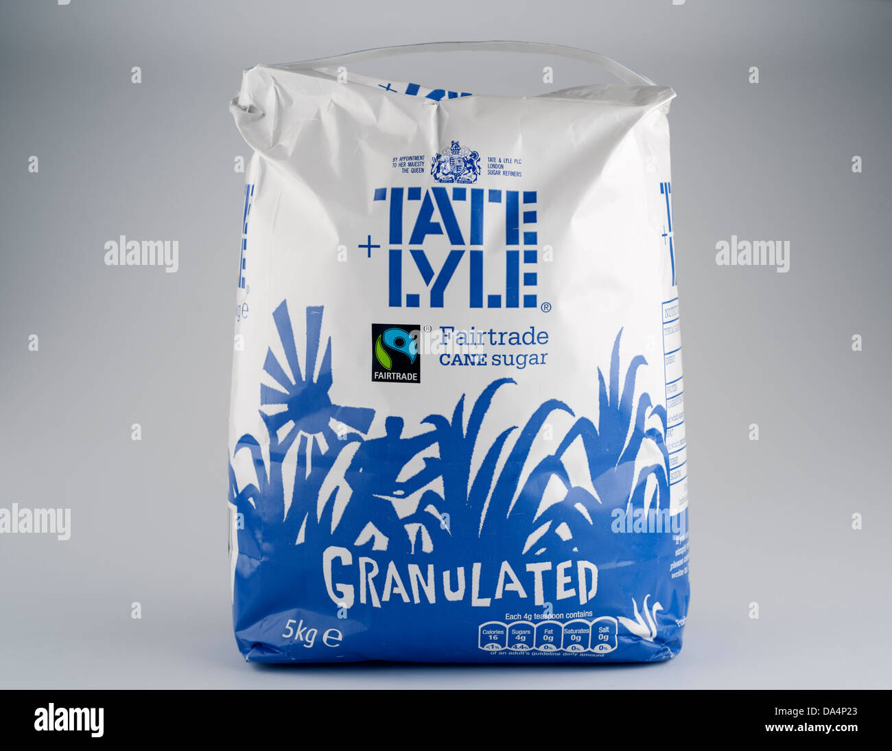 Five kilo bag of Fairtrade Tate and Lyle granulated sugar 5KG 5 kilo Stock Photo