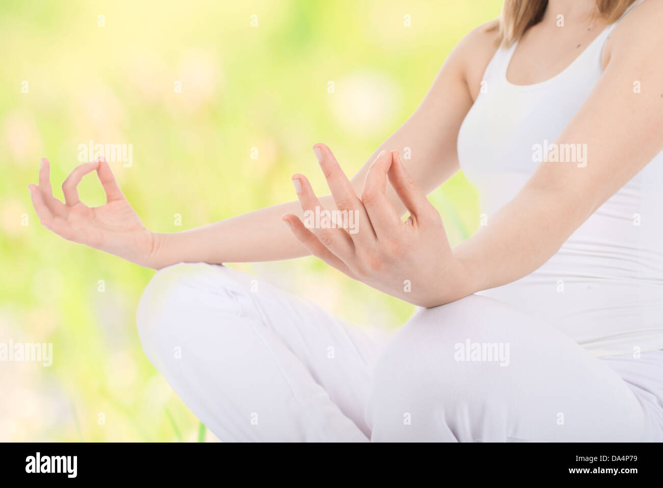 Yoga meditation woman Stock Photo - Alamy
