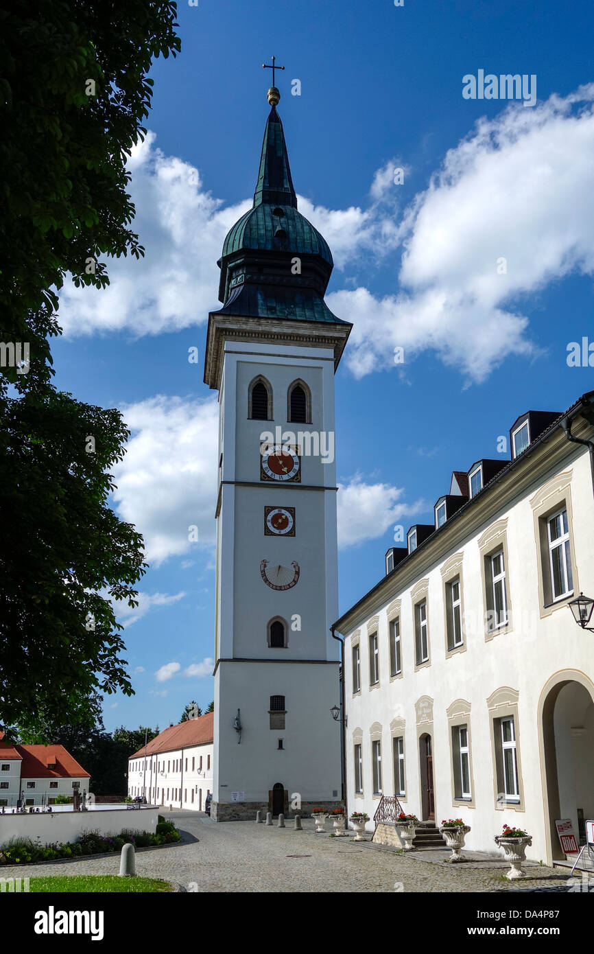Collegiate Curch Rottenbuch, Upper Bavaria, Germany Stock Photo