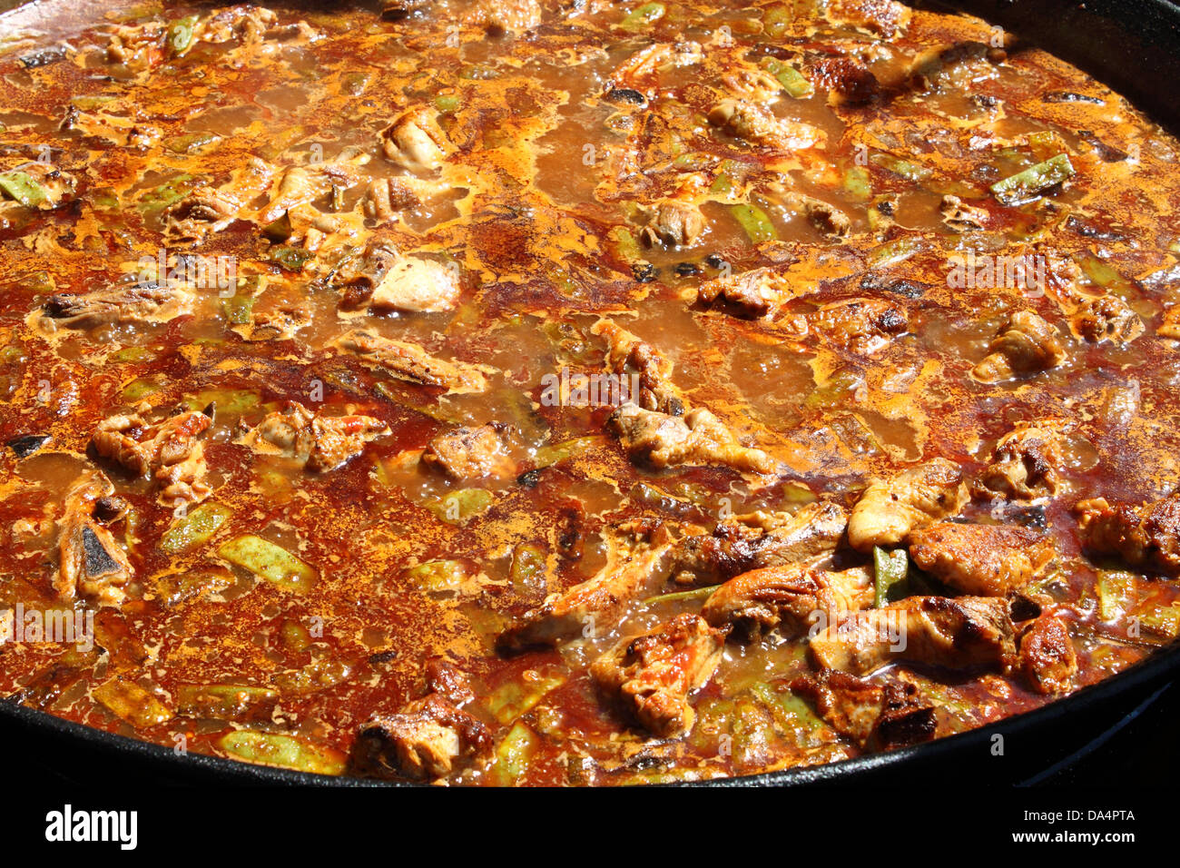 Creole chicken Louisiana style cooking in a pan Stock Photo