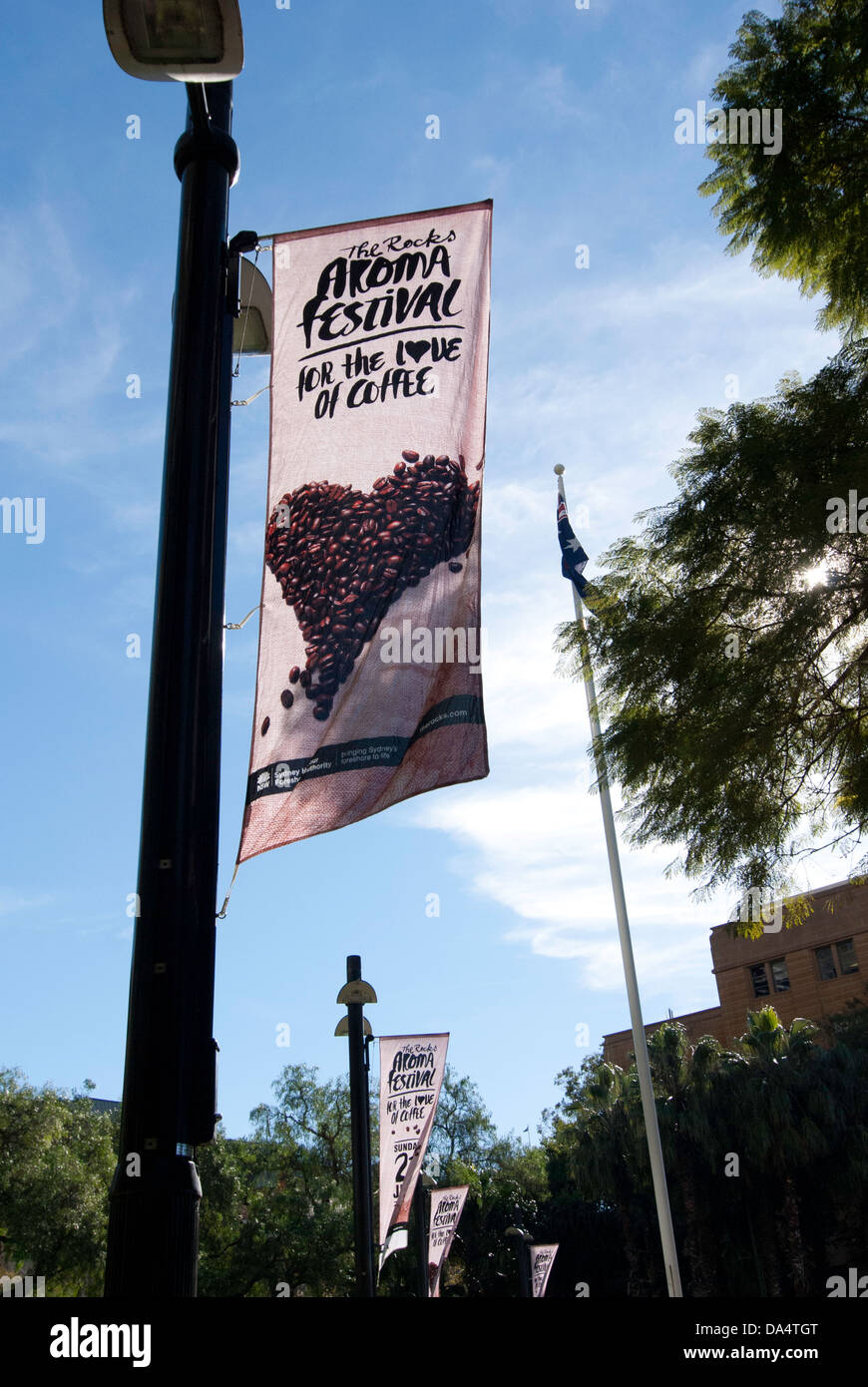 Banner Advertising The Aroma Festival In The Rocks Sydney