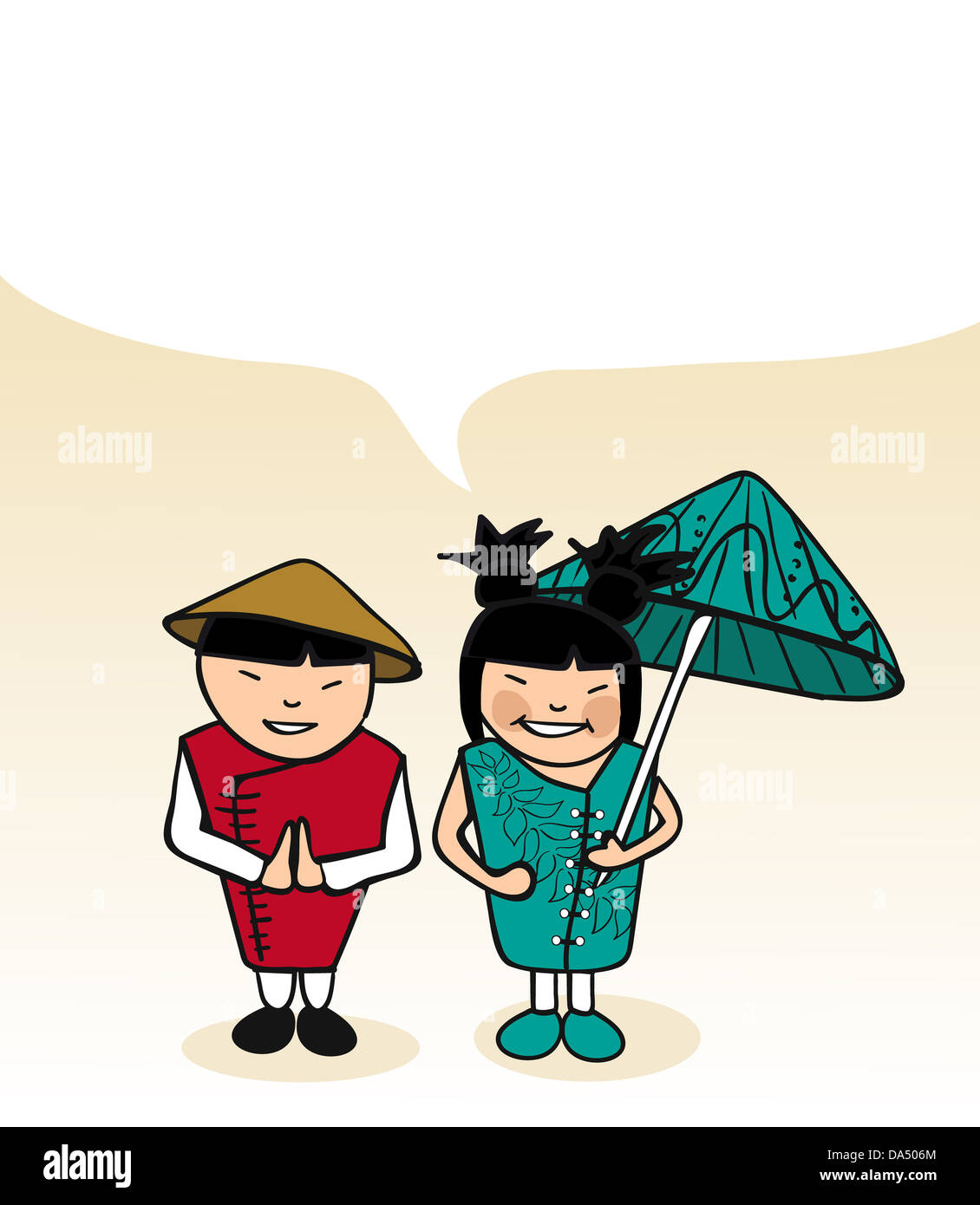 Chinese man woman cartoon couple hi-res stock photography and images ...