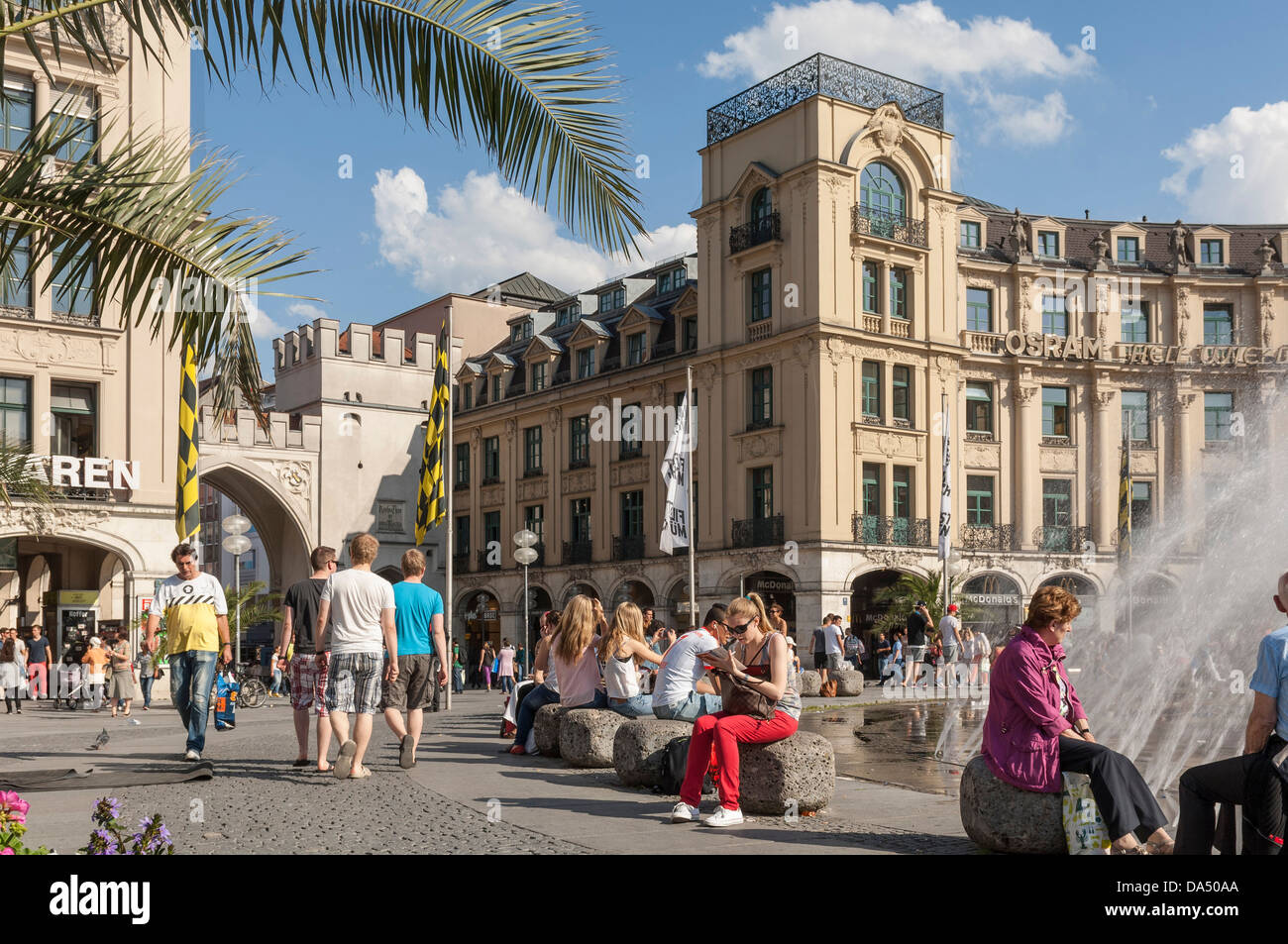 Stachus Karlsplatz With Karlstor In Munich Bavaria Germany Stock Photo Alamy