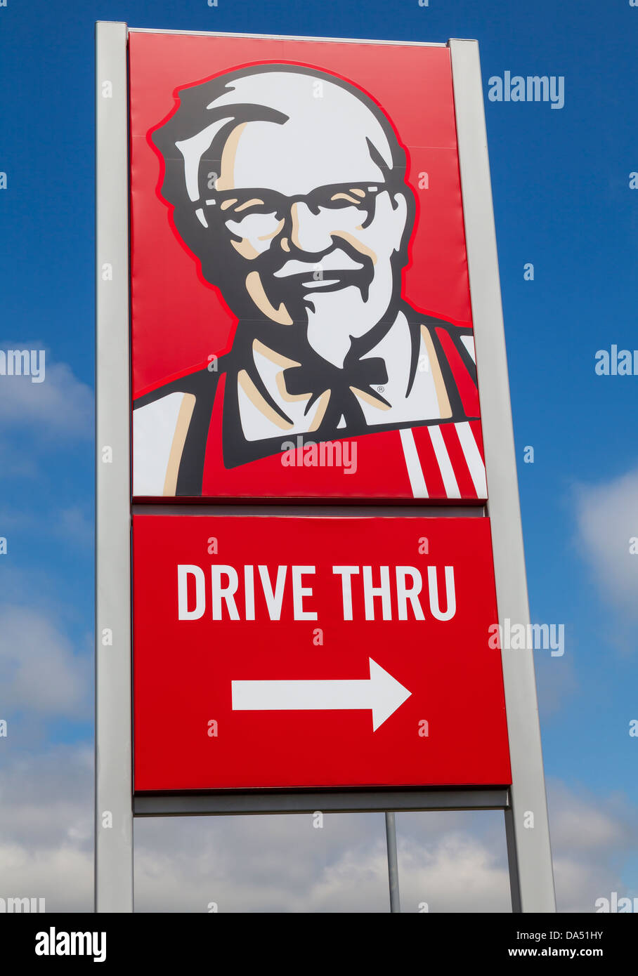 KFC fast food drive through Stock Photo