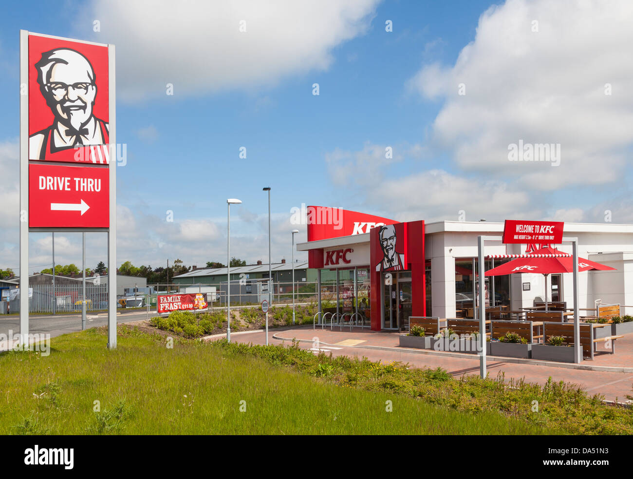 KFC drive through Stock Photo