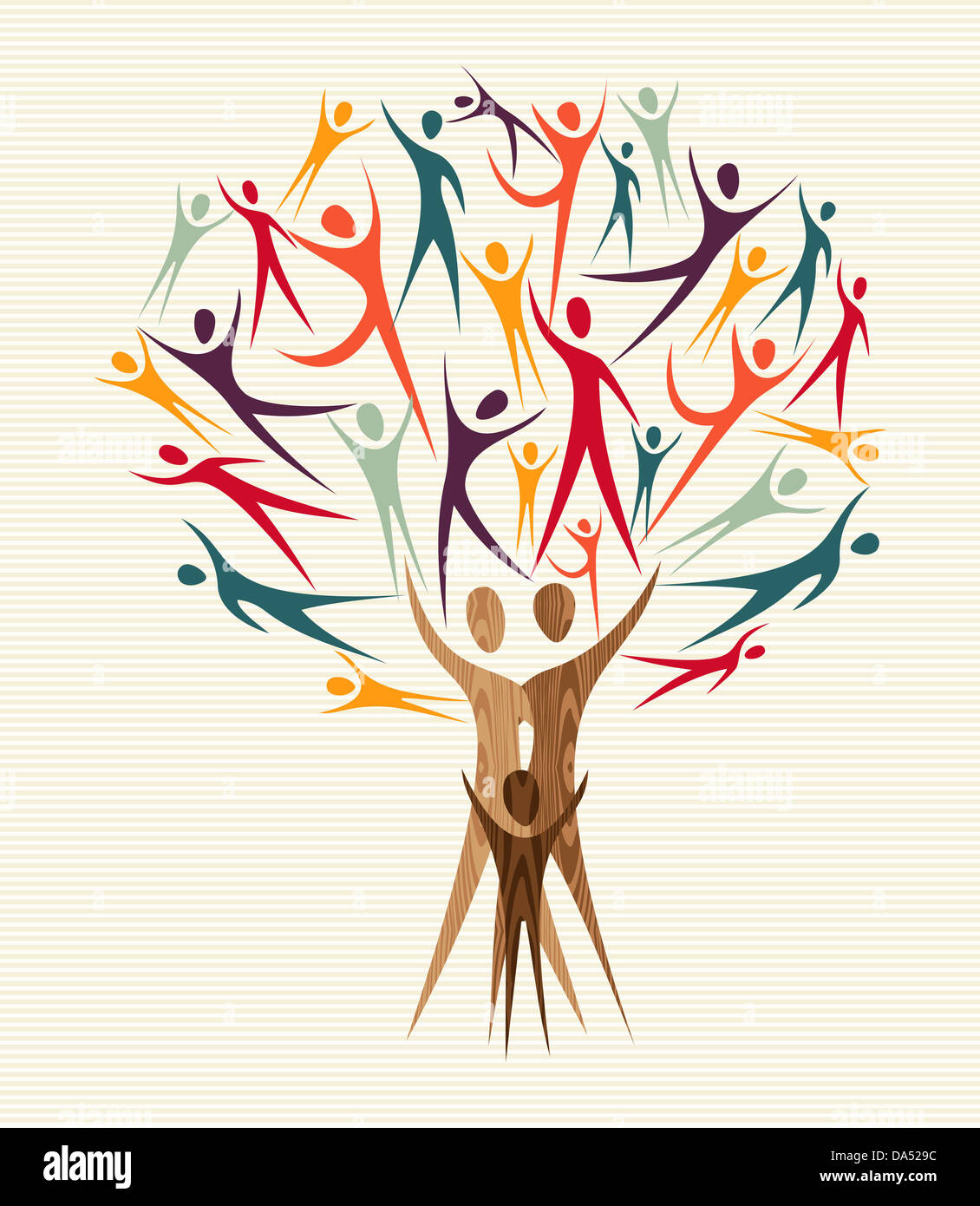 Family human shapes colorful design tree. Vector file layered for easy  manipulation and custom coloring Stock Photo - Alamy