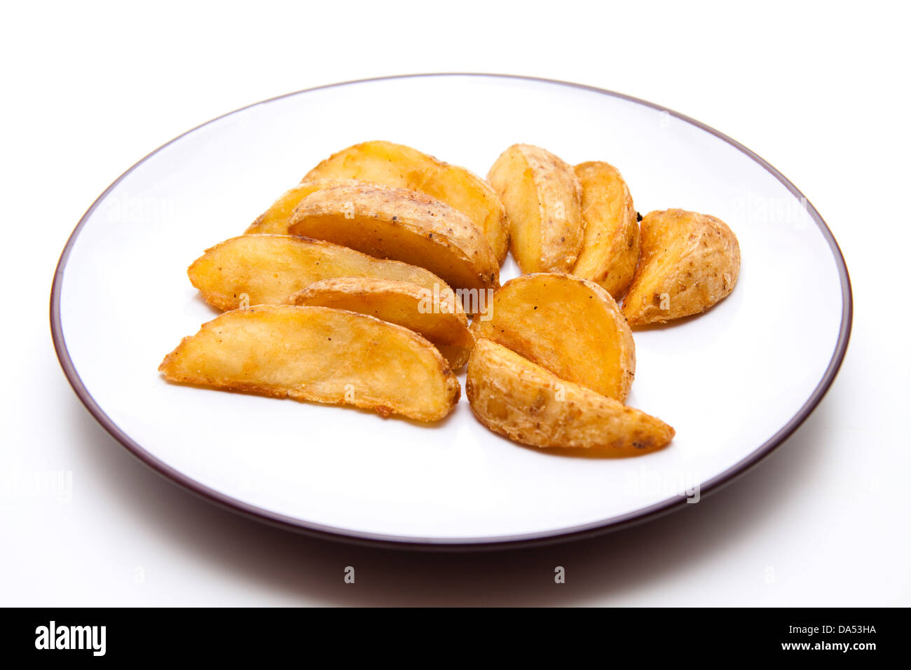 Fresh potato corners Stock Photo Alamy