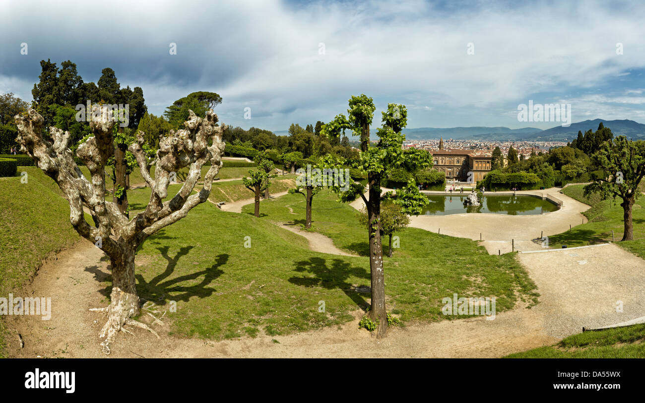Giardino di Boboli, Florence, Italy, Europe, Tuscany, Toscana, park, Stock Photo