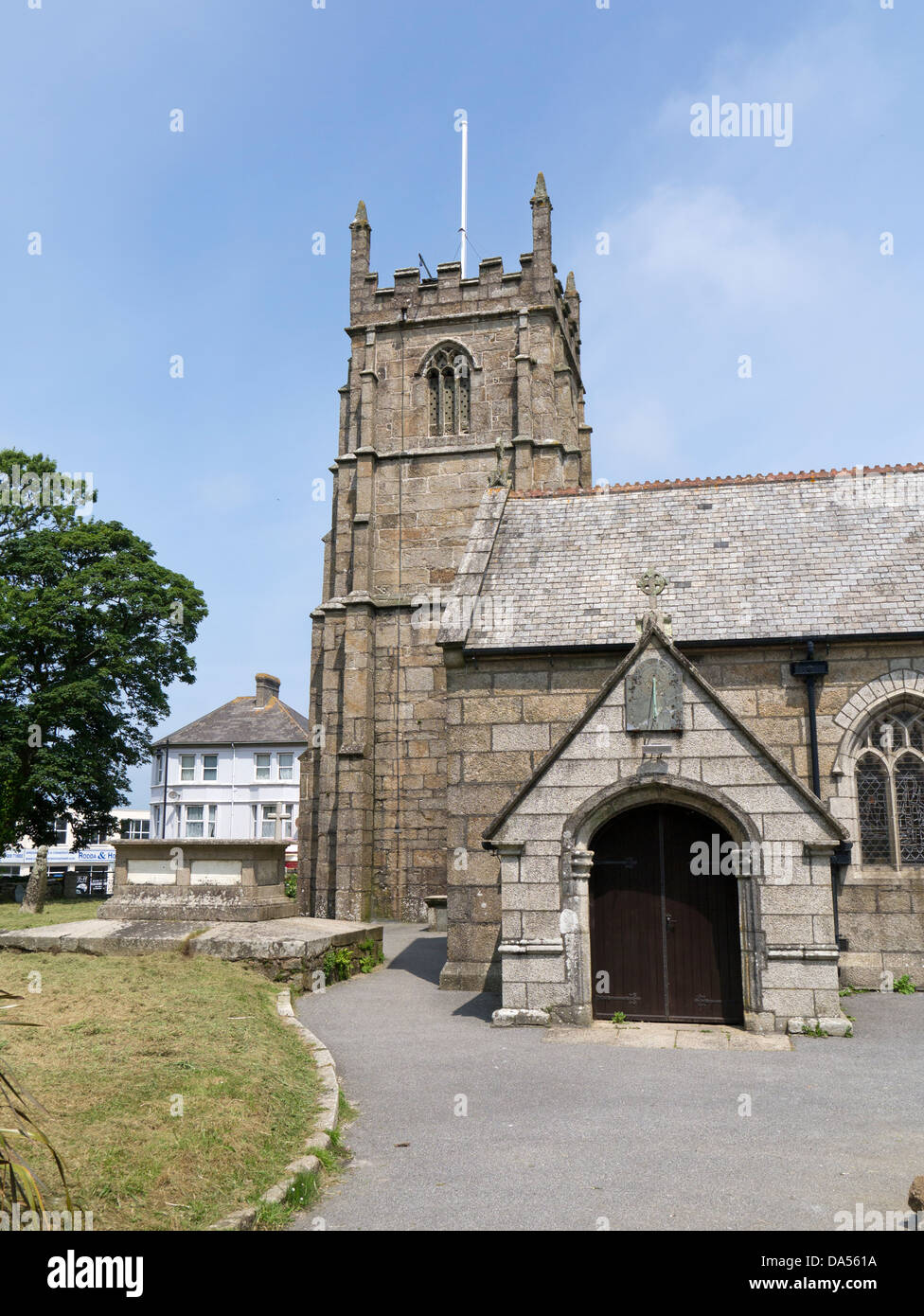 Camborne Parish Church, Cornwall England. Stock Photo