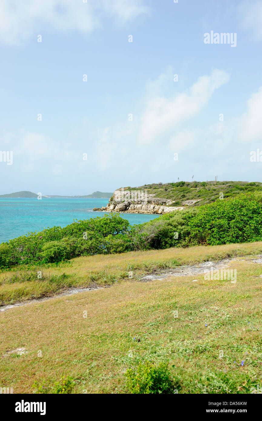 Coastline, Saint Philip, Antigua and Barbuda Stock Photo