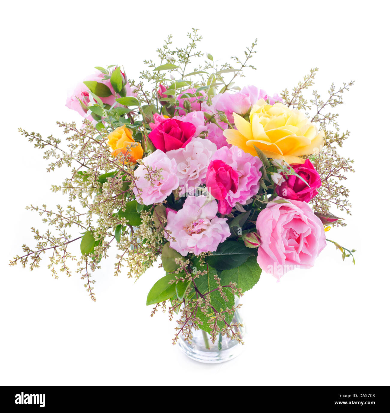 bunch of colorful flowers in front of white background Stock Photo Alamy