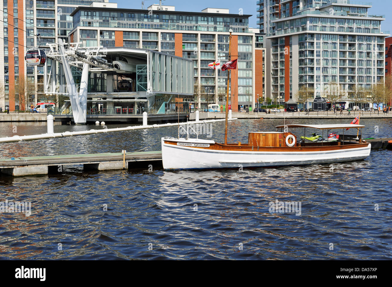 Emirates cable cars at Royal Docks Terminal, London, England, United