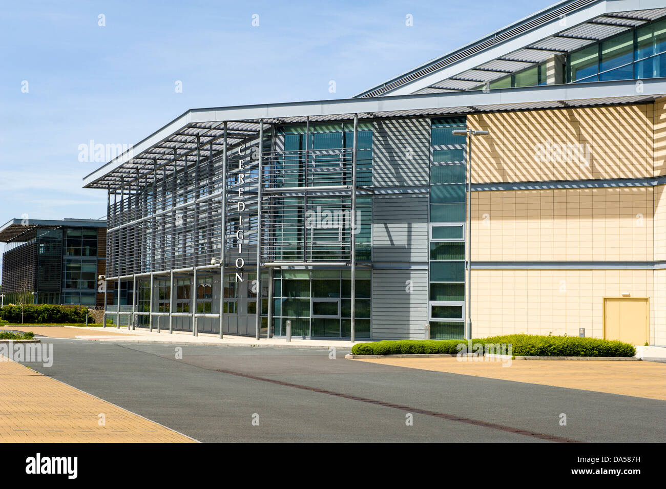 Front and side entrance of Ceredigion County Council Offices
