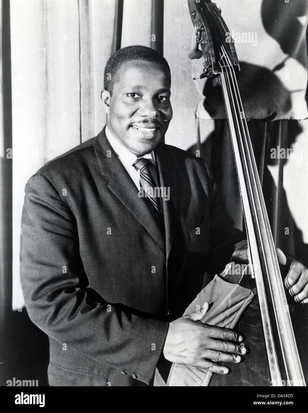 EUGENE GENE WRIGHT US jazz bass player about 1967.   He played with the Dave Brubeck Quartet. Stock Photo