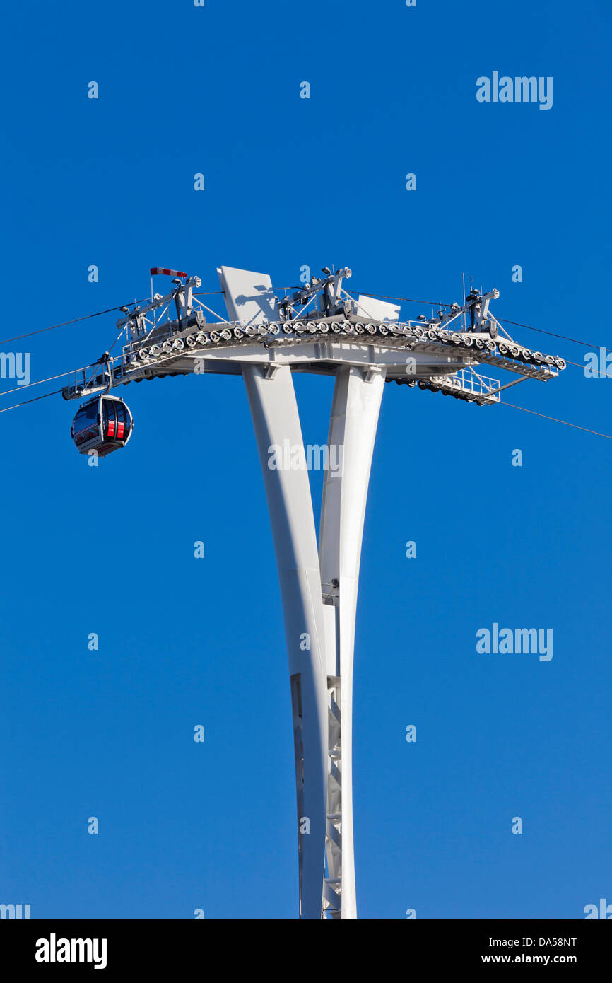 England, London, Thames Cable Car Stock Photo Alamy