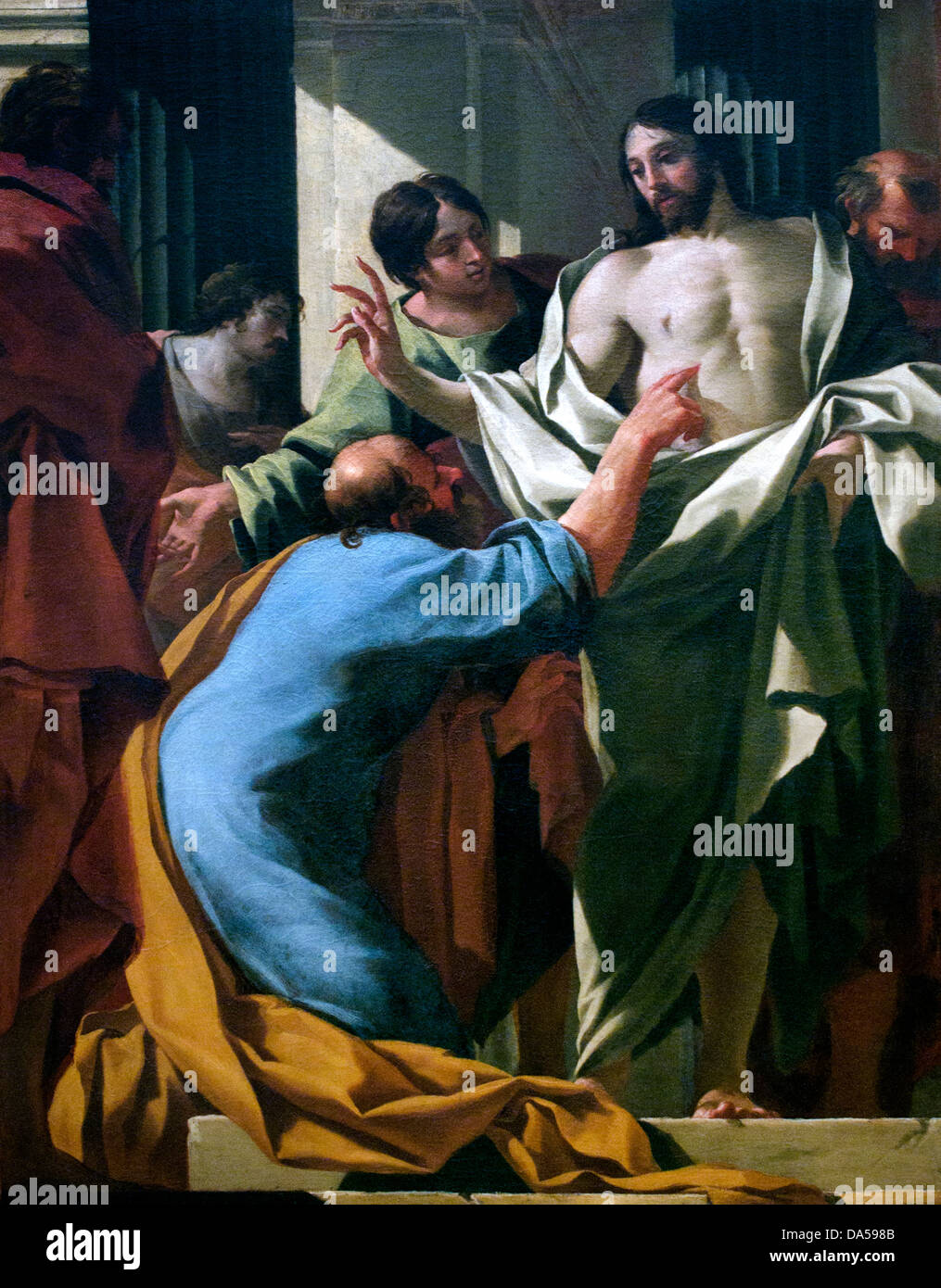 Yhe Doubting of St Thomas 1635 Simon Vouet 1590-1649 France French Stock Photo